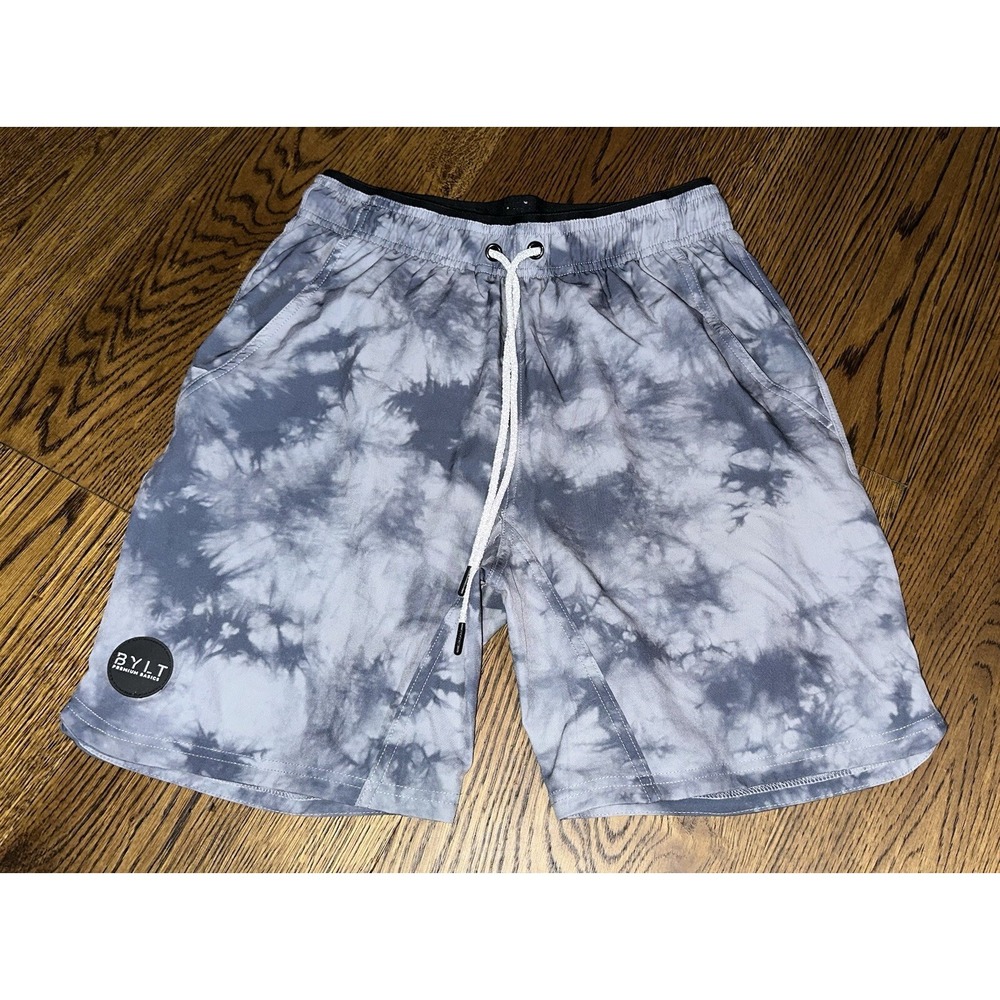 BYLT Premium Basics Mens‎ S 6" Active Training Shorts Drawstring Lined Cloud Dye